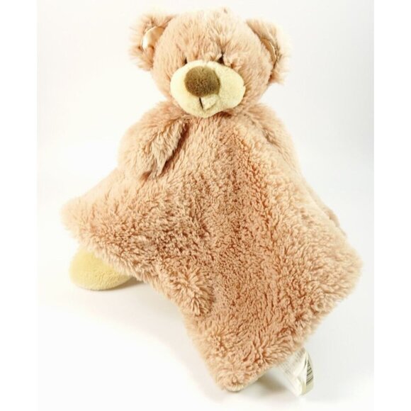 Kellytoy Brown Bear Lovey Rattle Security Blanket Plush Baby Toy - Picture 1 of 5